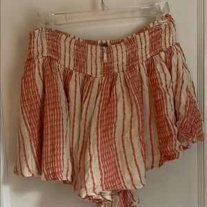 Free People - Pink and White Striped Skort